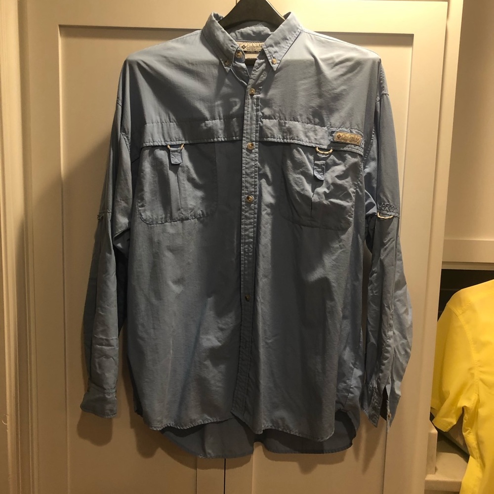 XL Blue long sleeve Columbia outdoors shirt